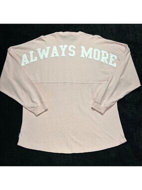 Spirit Jersey Long Sleeve Shirt Pink Size L Always More Disney Authentic